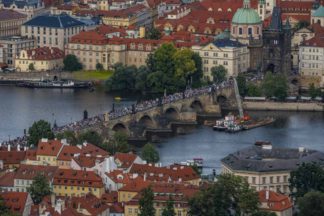 Charles Bridge From Petrin